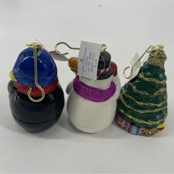 Mr. Christmas Musical Ornaments Wind Up Snowman Stocking Penguin Tree Lot Of 4 - Picture 2 of 9
